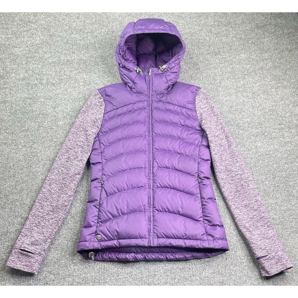 Outdoor Research Hybrid Jacket Womens‎ XS Purple Down Insulated Hooded Puffer